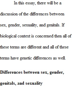 Sex, Gender, Genitals, and Sexuality
